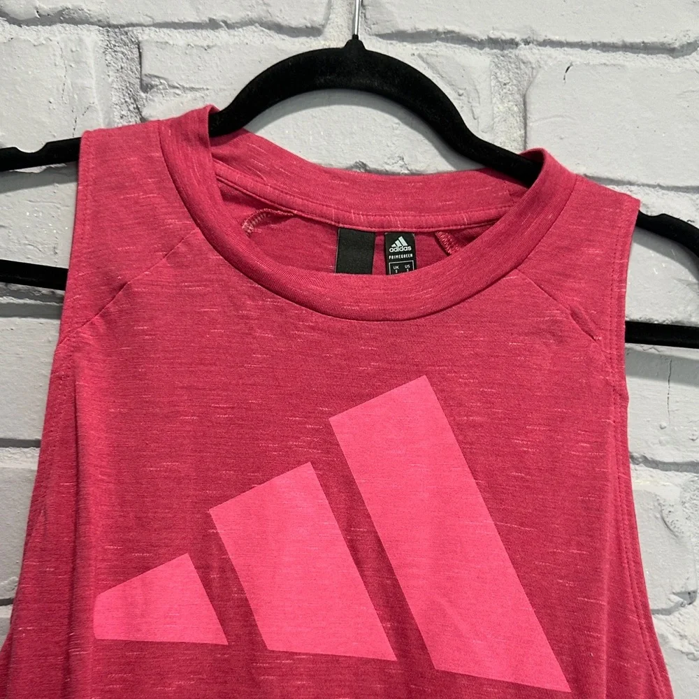 NWOT Adidas Women's Vibrant Pink Muscle Tee size S - Picture 3 of 7
